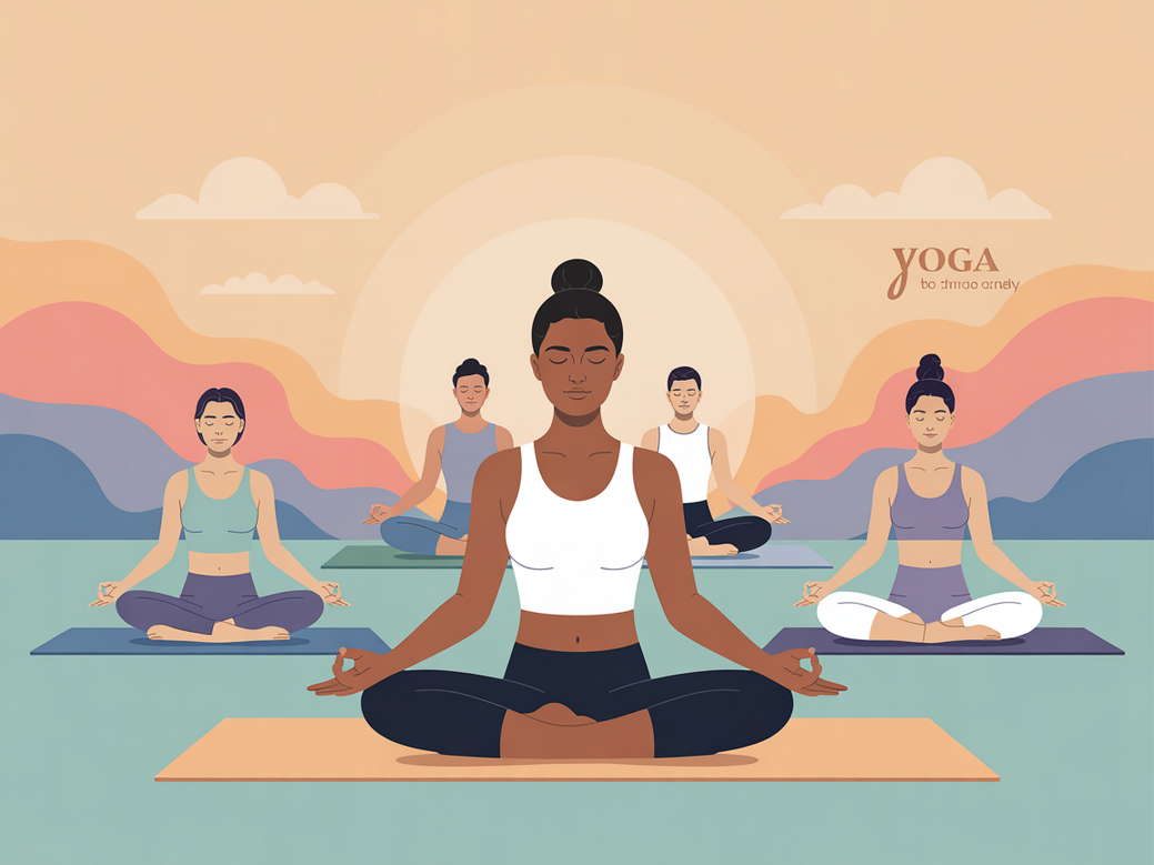Luzia practicing yoga for anxiety in a calm, serene environment.