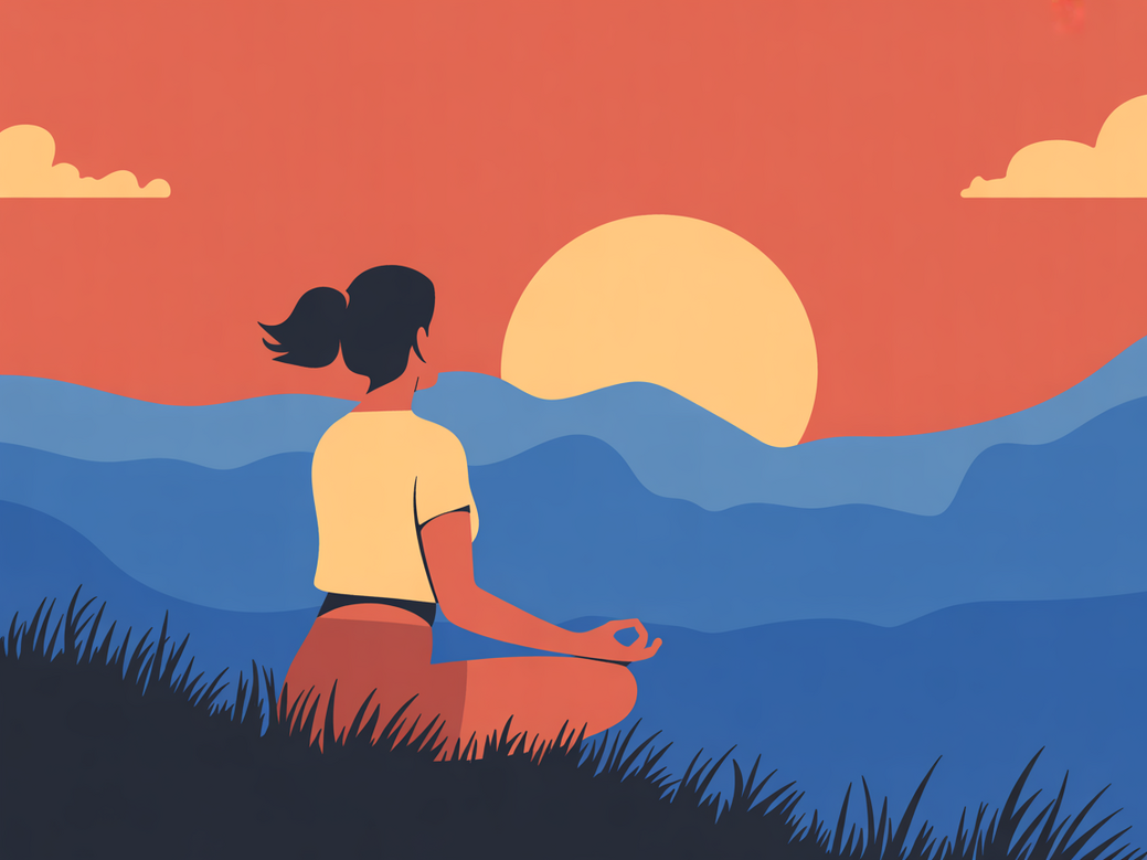 Mulher meditando em um ambiente tranquilo para superar um relacionamento tóxico