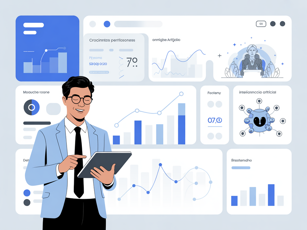 Dashboard do Zappipe, o melhor CRM de 2026, mostrando gráficos de crescimento e métricas de marketing com IA.