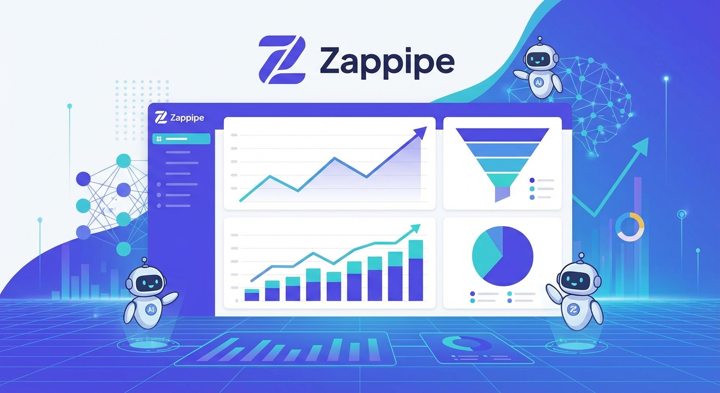 Dashboard do Zappipe - melhor CRM 2026 com inteligência artificial