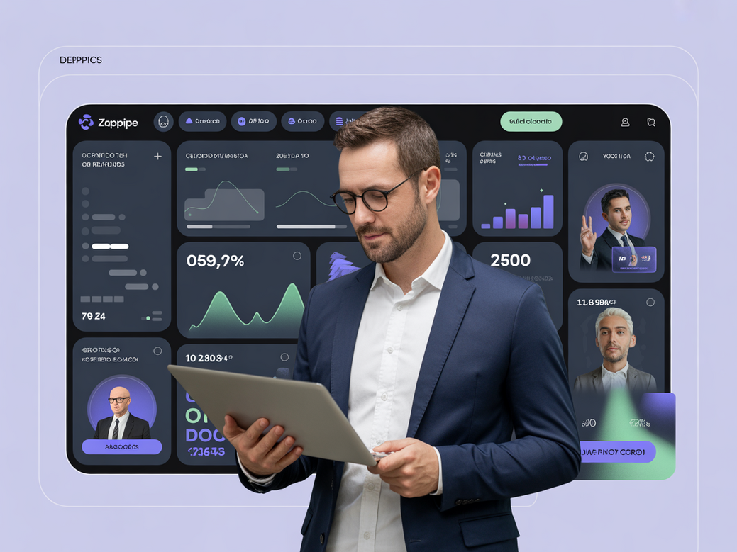 Dashboard do Zappipe, o melhor CRM de 2026, mostrando a performance de agentes de IA em vendas