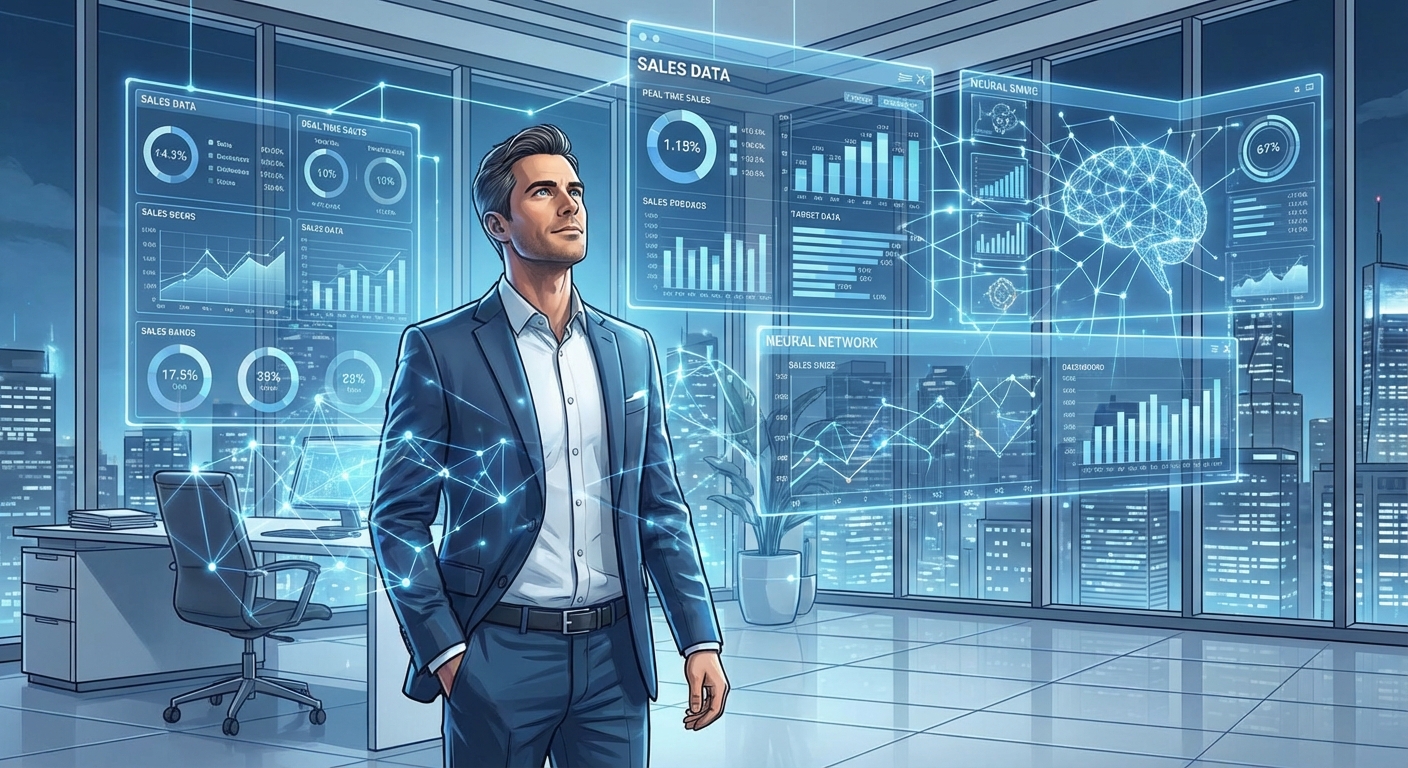 Dashboard do melhor CRM 2026 mostrando agentes de IA trabalhando 24 horas em automação de vendas