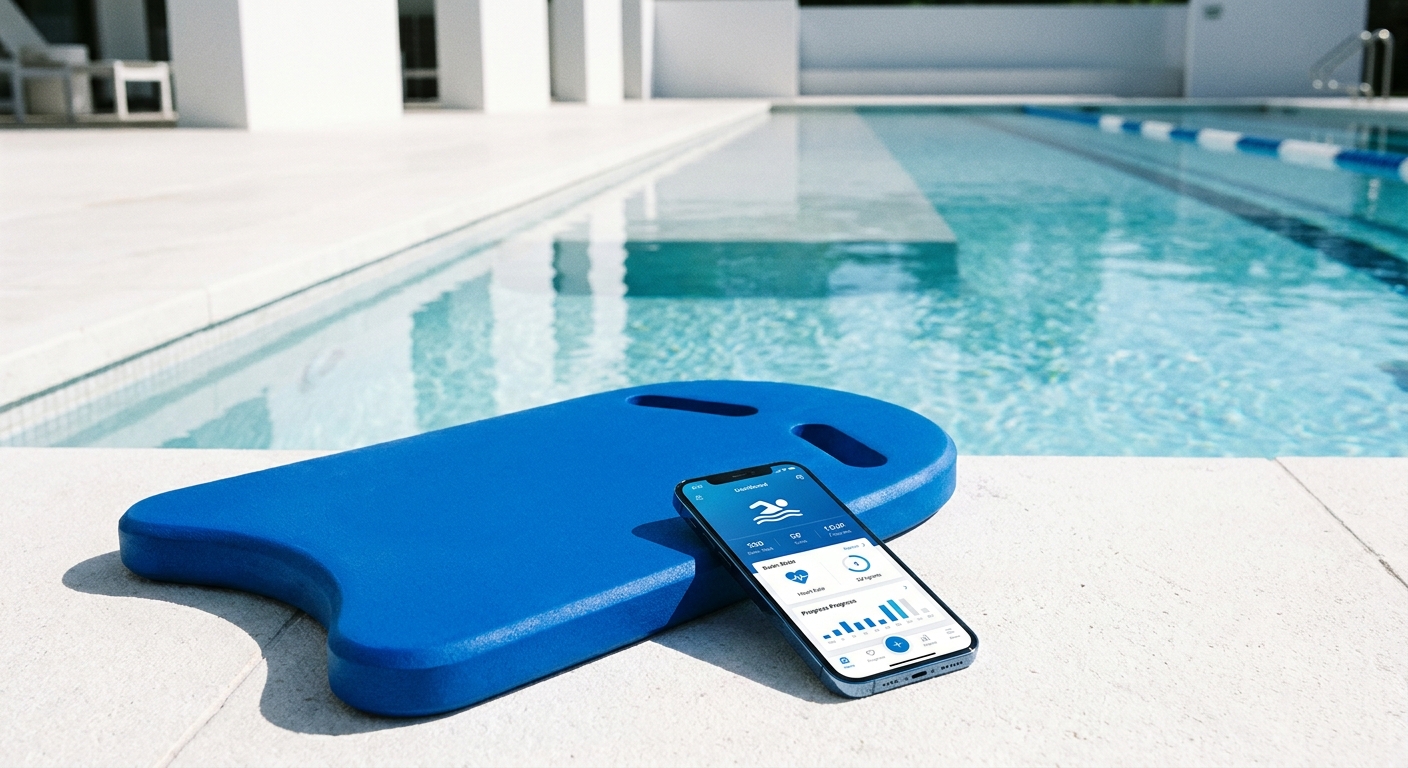 App para personal trainer de natação - Millbody Personal na borda da piscina