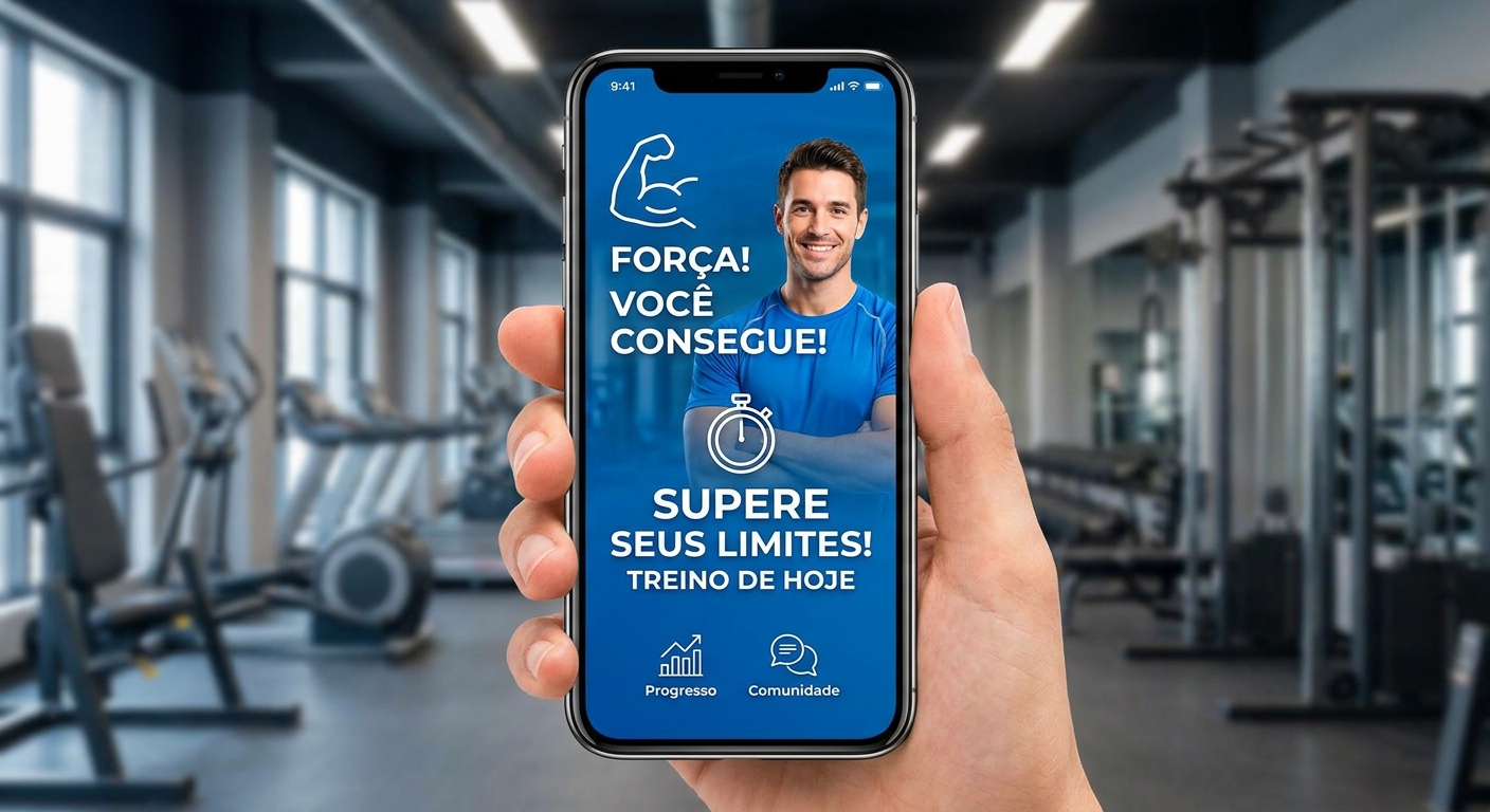 App Millbody para personal trainer com frases de treino motivacionais