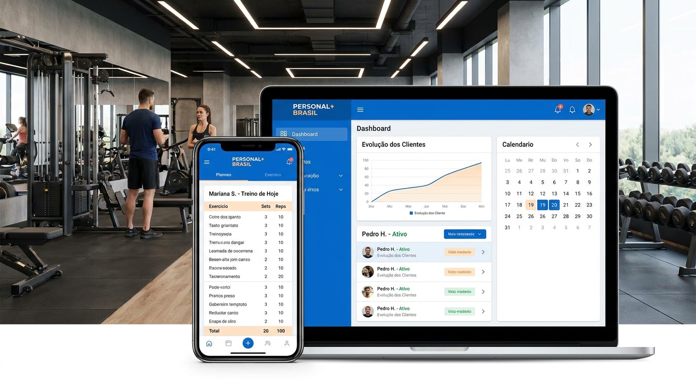 Aplicativo Millbody - interface de gestão de treinos para personal trainer