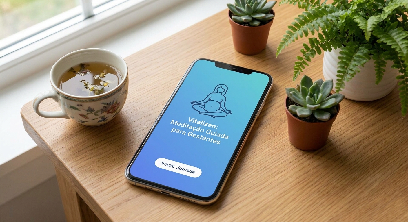 Aplicativo de meditação para gestantes Vitalizen App - meditação guiada