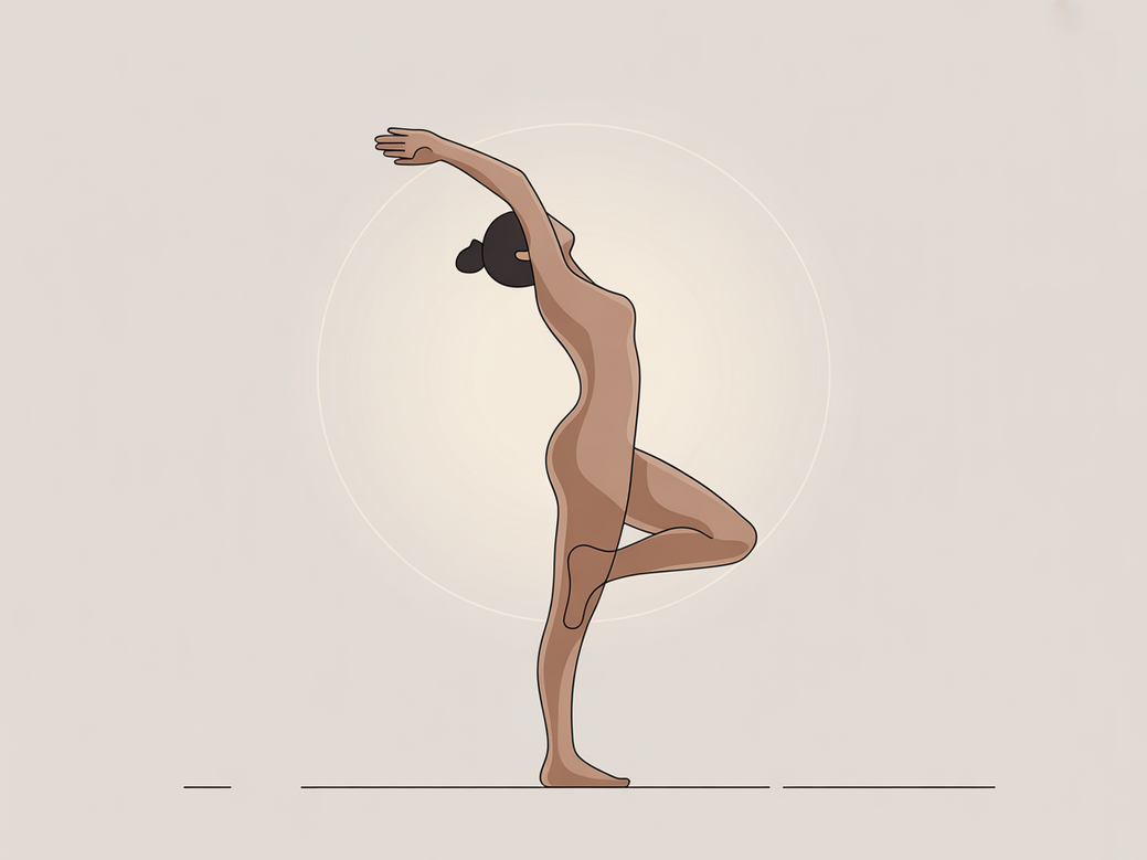 A person practicing Tadasana (Mountain Pose) with correct alignment.
