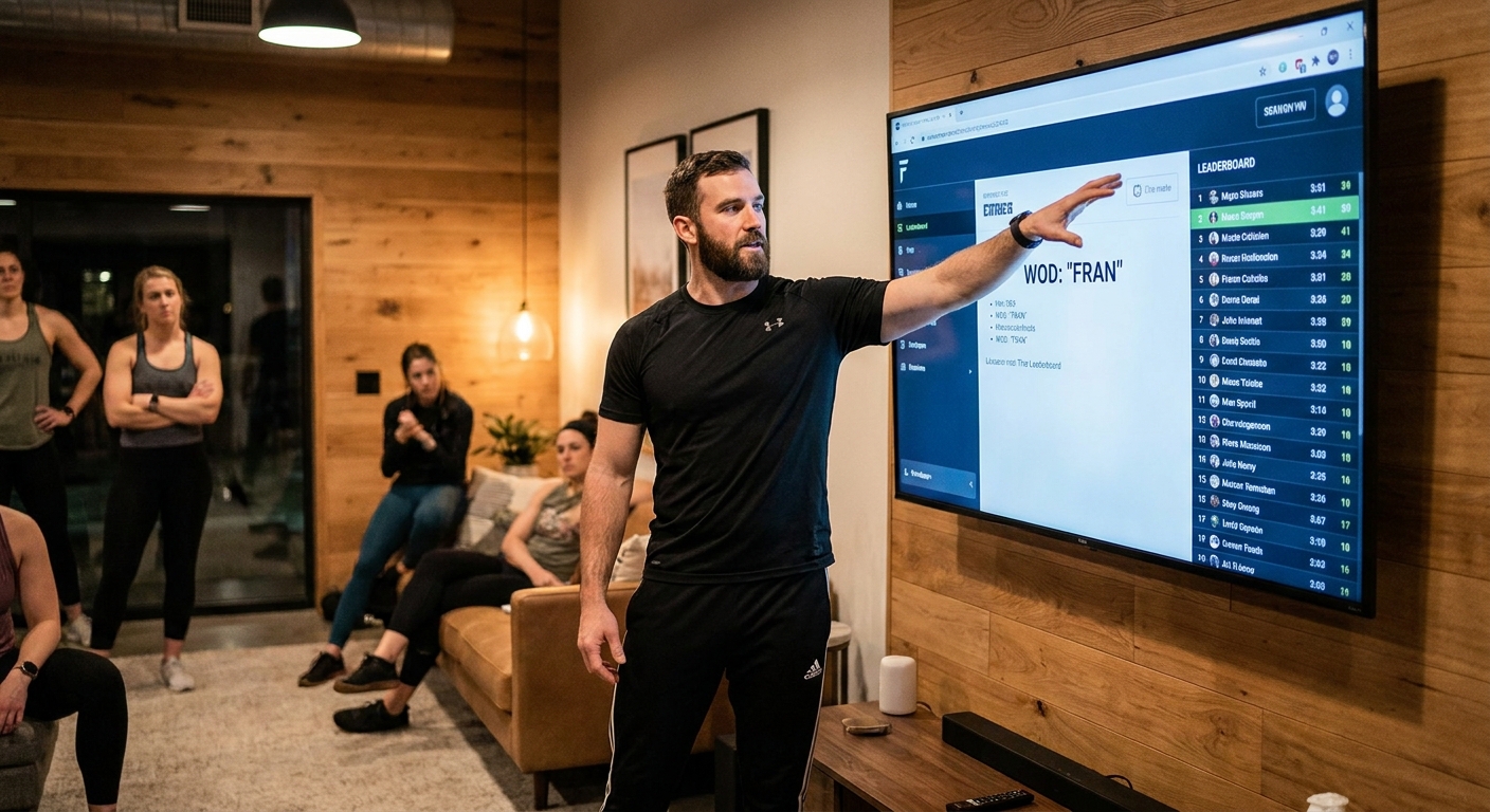app para tv do personal millbody com leaderboard de cross training