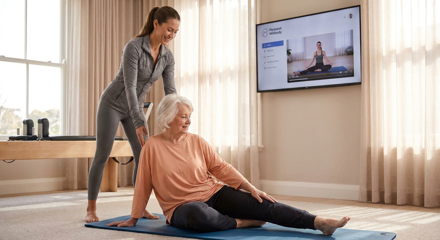 App para TV Personal Millbody – pilates para terceira idade, movimento e longevidade