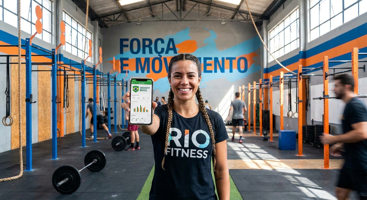 Treinador de Cross Training usando o app Personal Millbody para gestão de alunos
