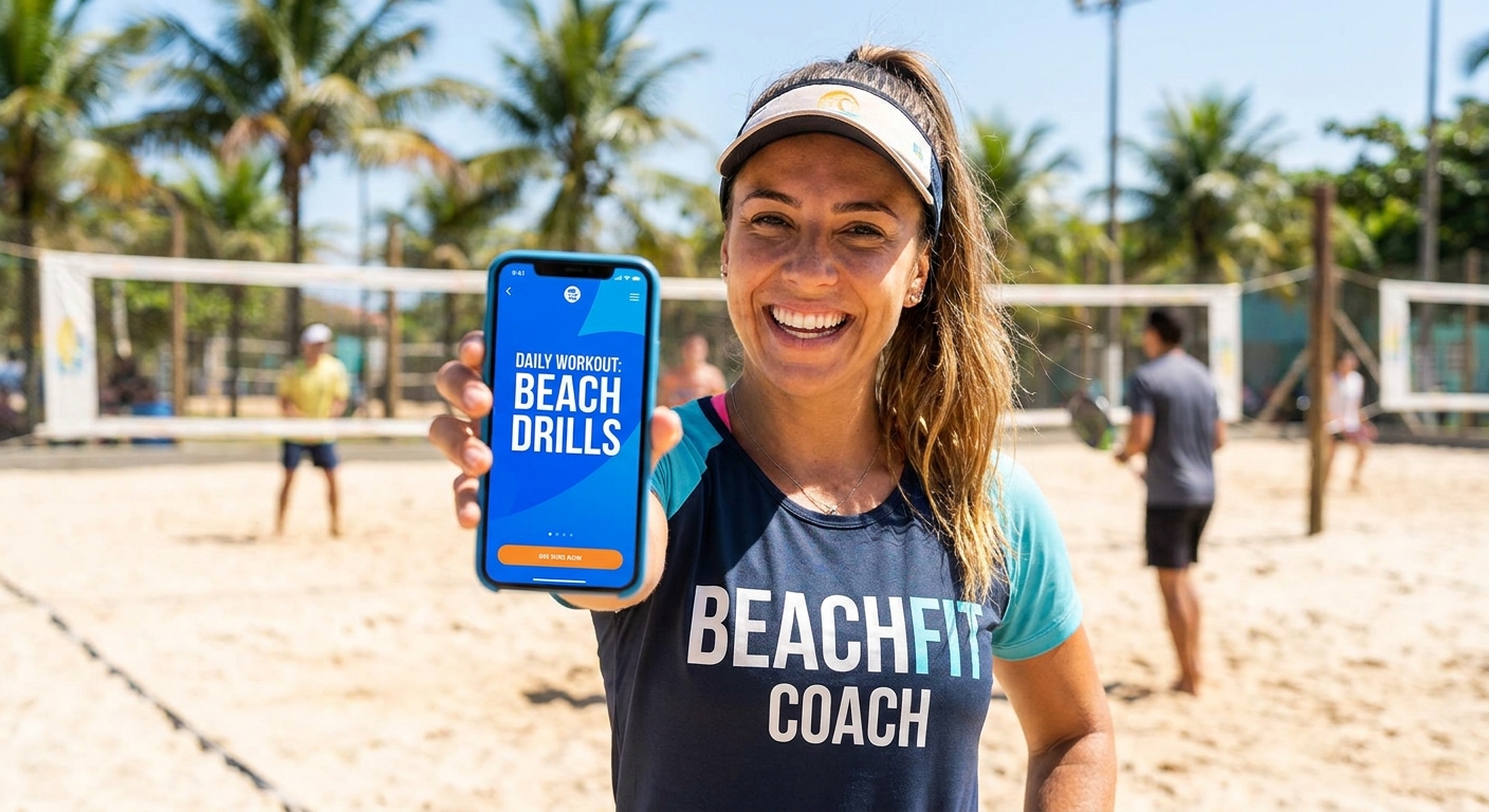 Personal trainer utilizando app Personal Millbody para gerenciar treinos de alunos e fortalecer a marca profissional