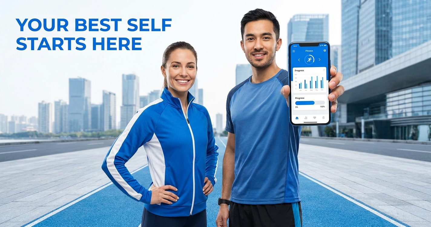 App para Personal Trainer - Personal Millbody personal trainer usando aplicativo Millbody ao lado de aluno de corrida de rua
