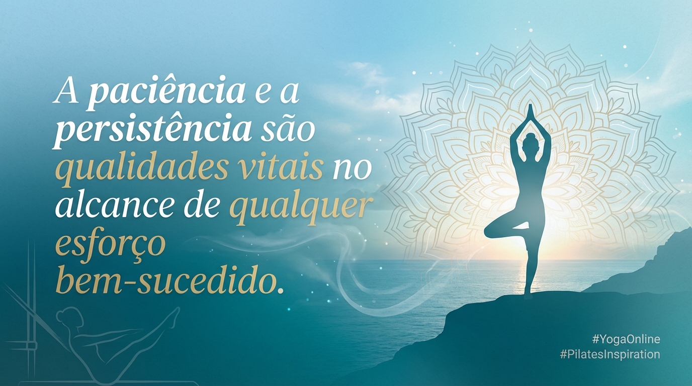 Instrutora de yoga aplicando citações de pilates em aula online