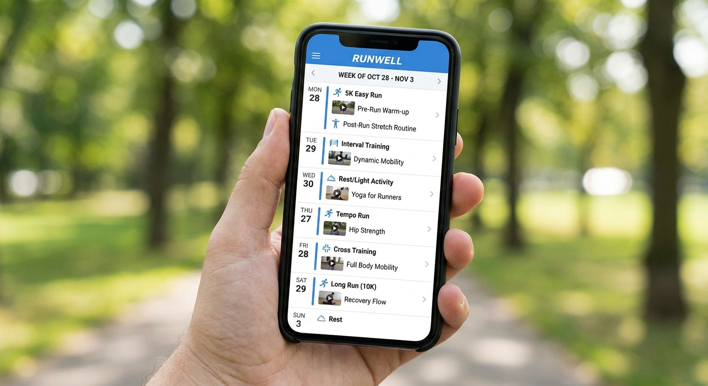 Planilha de treino com vídeos de alongamento e mobilidade para corredores