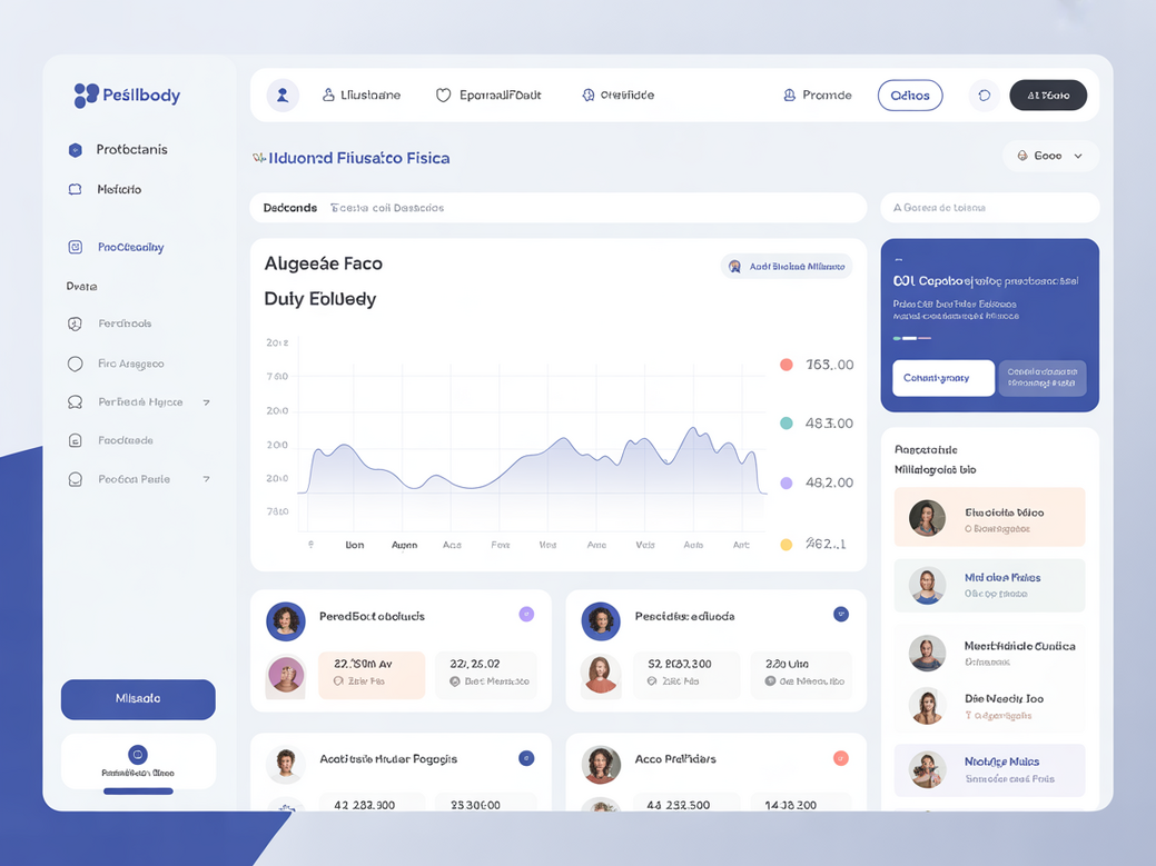 Demonstração da plataforma Personal Millbody, mostrando como profissionais podem gerenciar treinos de flexibilidade para seus alunos.