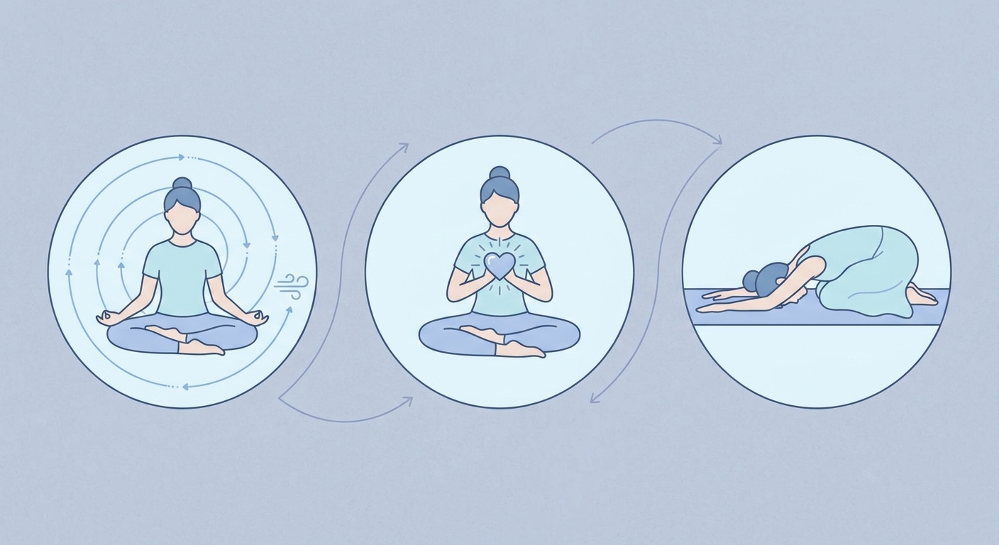 Três práticas de yoga e meditação para acolher o luto: respiração, meditação da compaixão e postura da criança