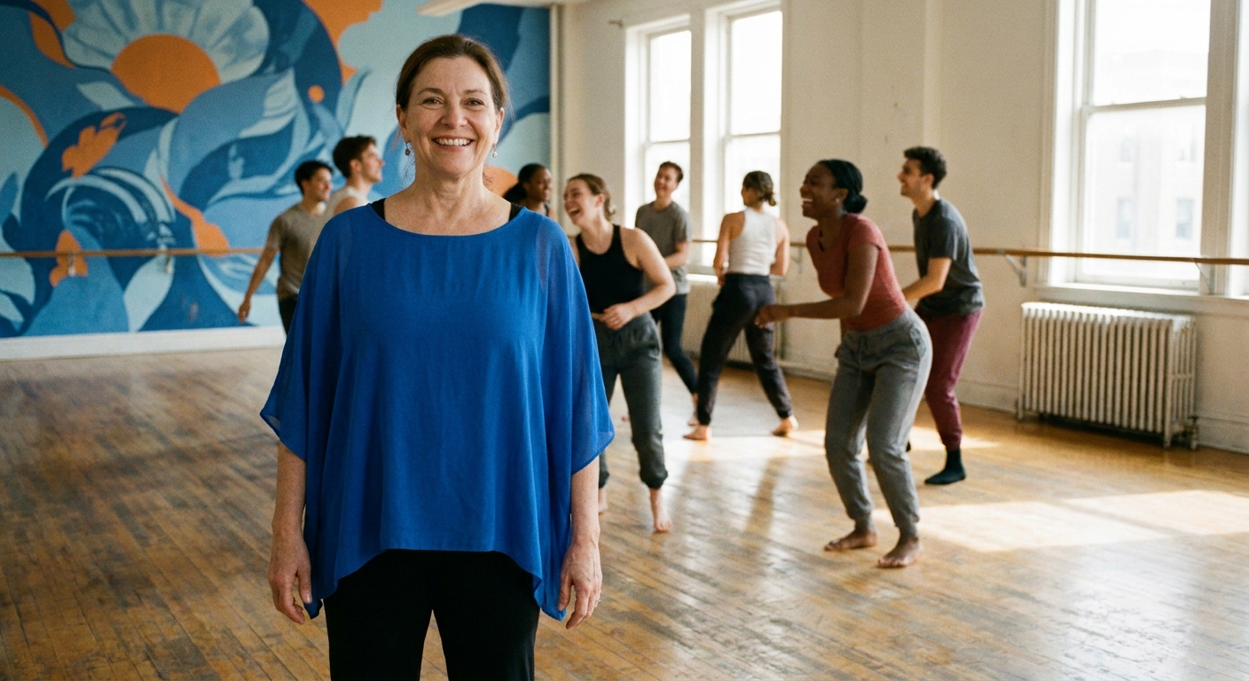 Personal trainer de dança orientando alunos em estúdio - Personal Millbody