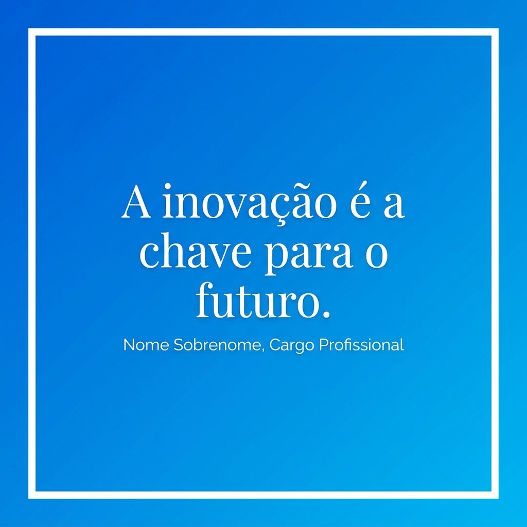 Frase de inspiração para burnout: card quote com fundo azul Vitalizen