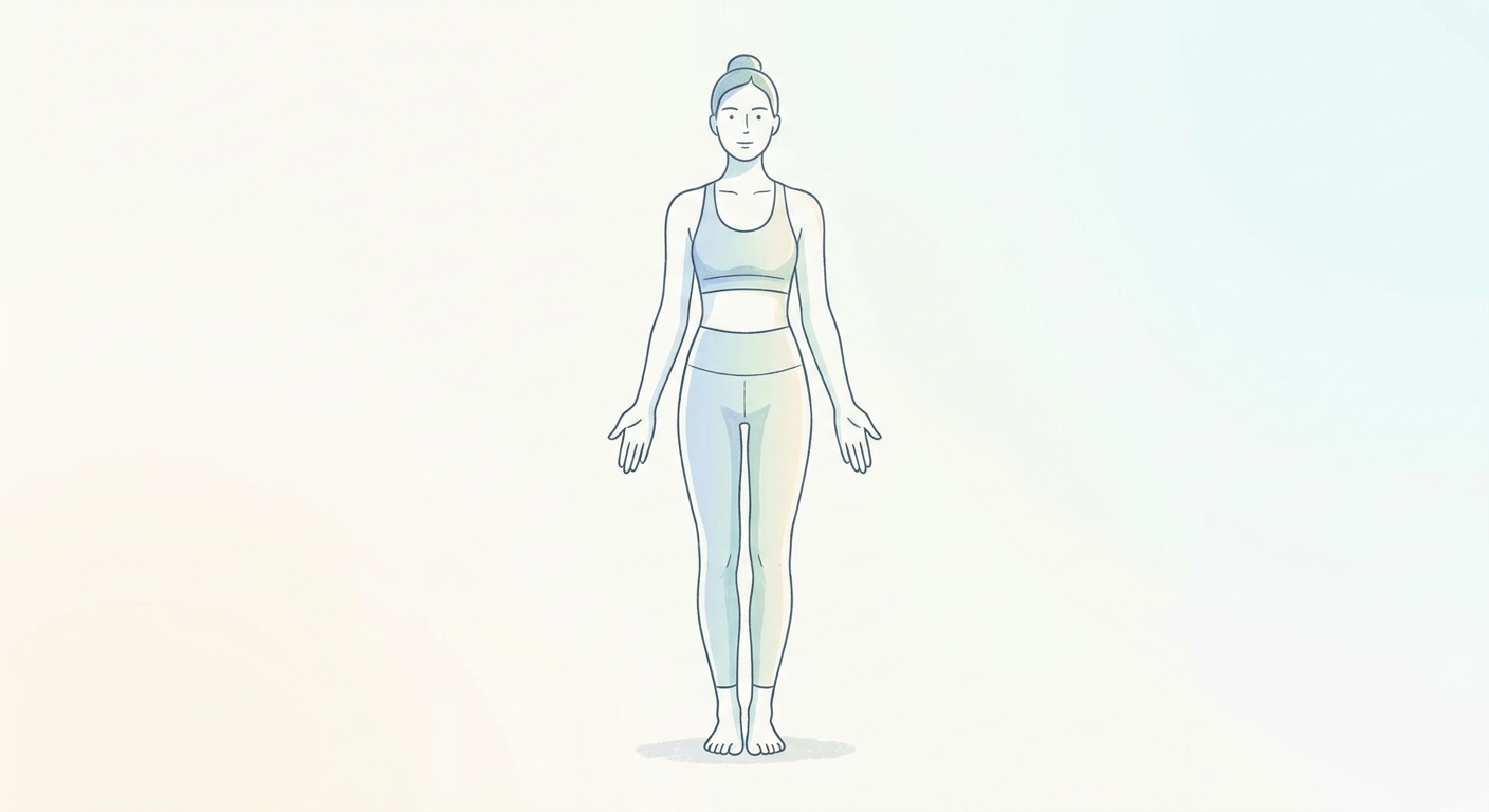 Tadasana - Postura da Montanha, posição fundamental no yoga para iniciantes