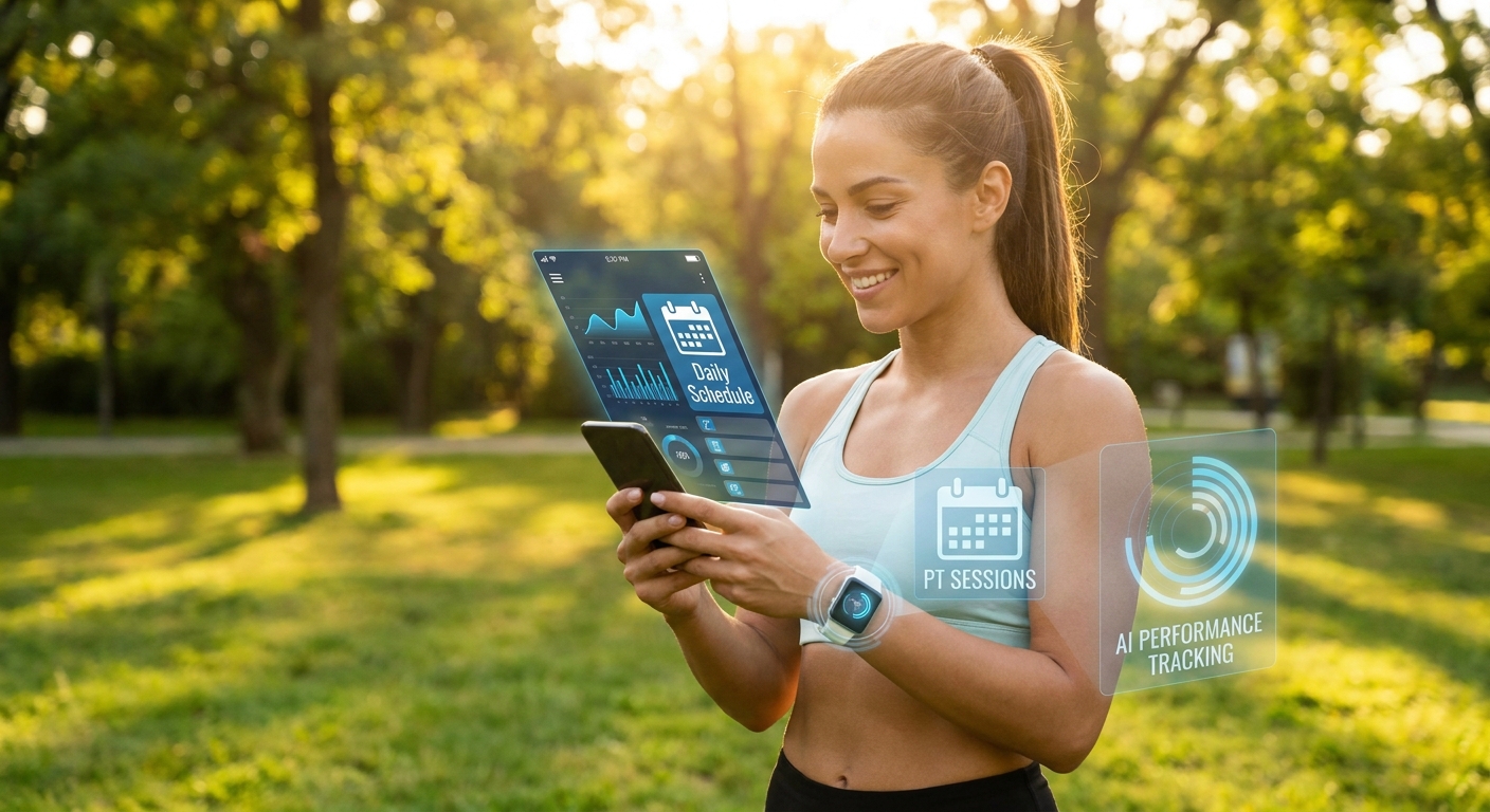 Tecnologia na Educação Física: tendências que vão transformar sua carreira Tecnologia na Educação Física: Instrutor funcional usando tecnologia ao ar livre com Personal Millbody