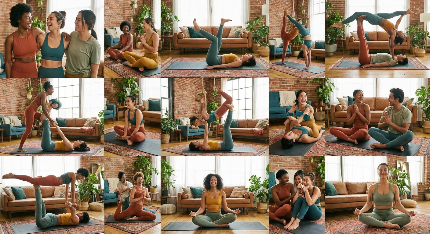 Diferentes tipos de yoga praticados por iniciantes no Vitalizen App