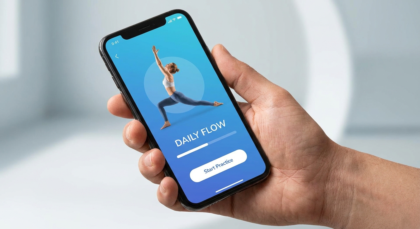 Aplicativo Vitalizen mostrando tela de aulas para iniciantes com programas de yoga para ansiedade, sono e estresse