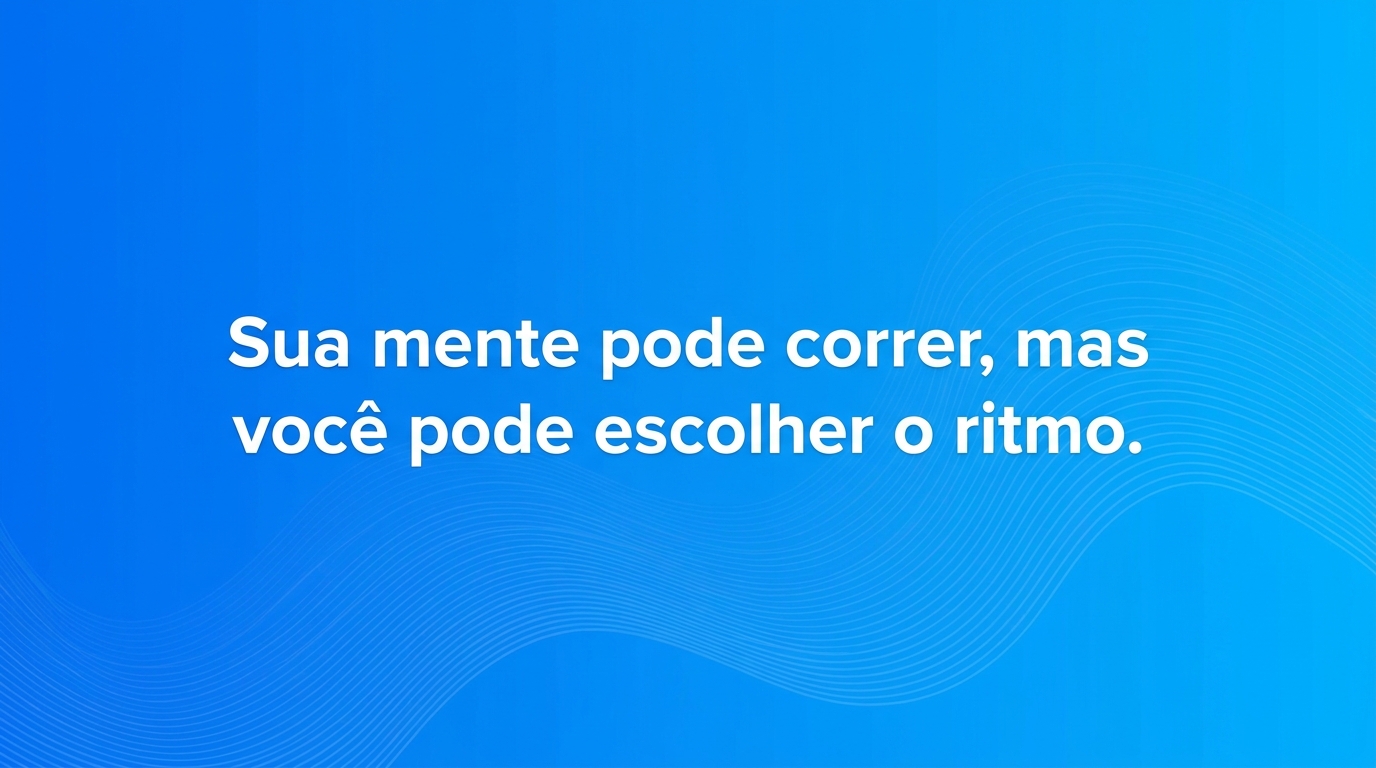 Banner com frase inspiradora sobre foco e presença para pessoas com TDAH - Vitalizen Yoga e Meditação