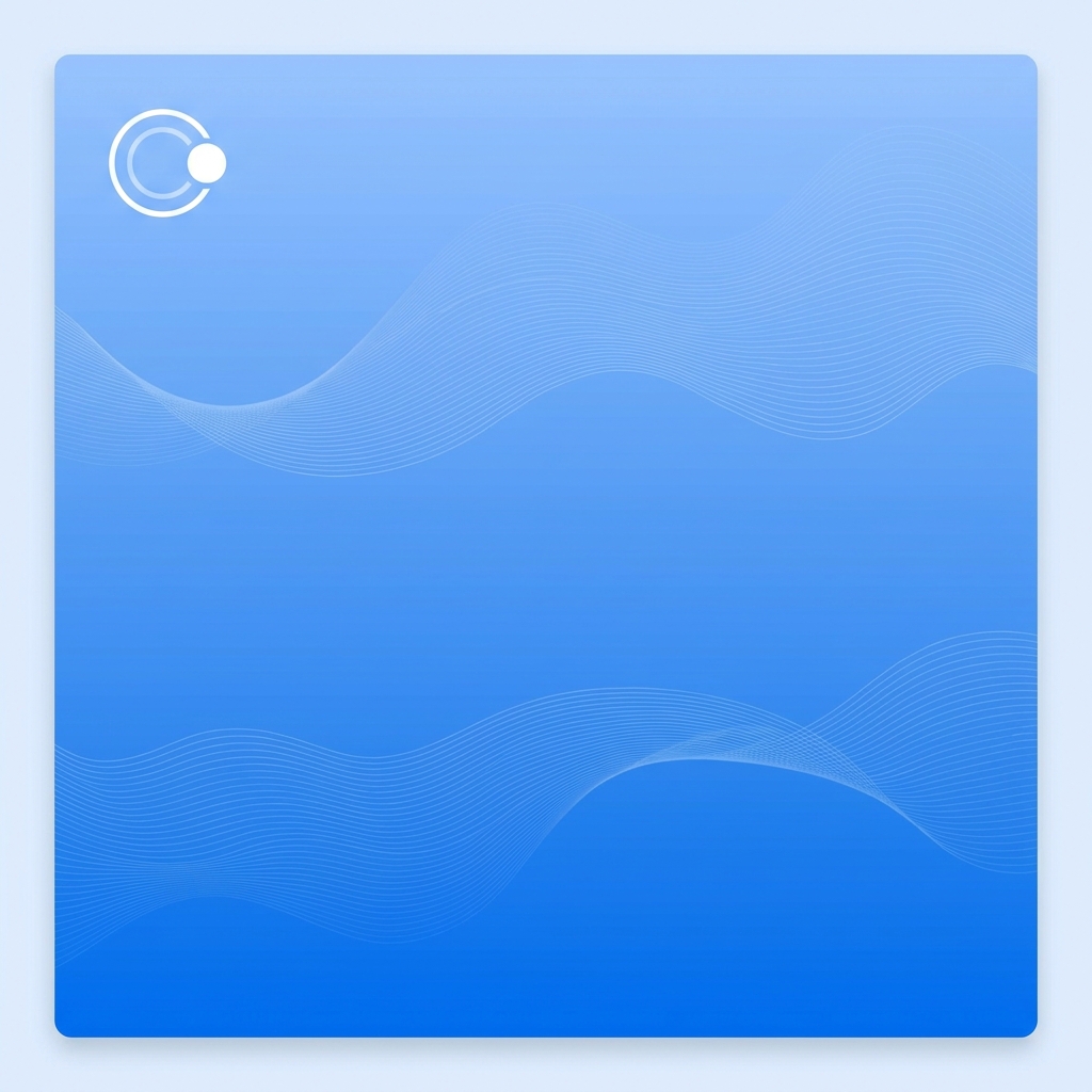 Card azul calmante com gradiente e ícone de círculo de respiração - frases para ansiedade e momentos de paz