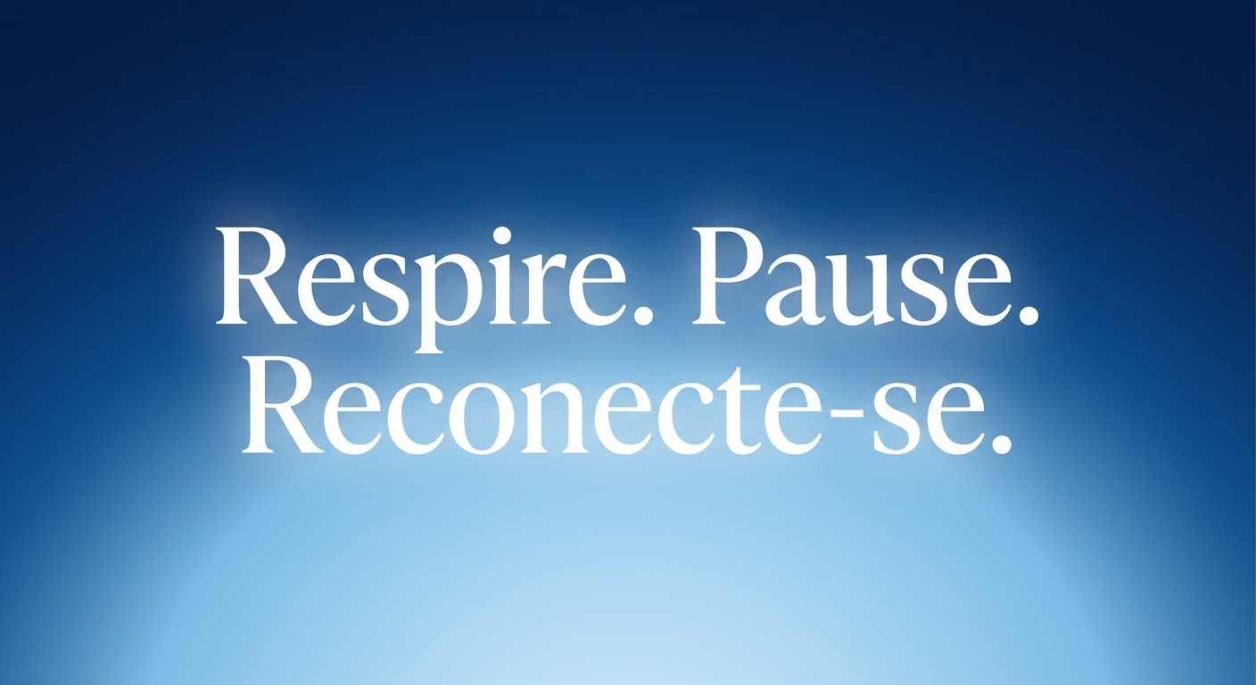 Card motivacional Respire. Pause. Reconecte-se. - mindfulness para executivos