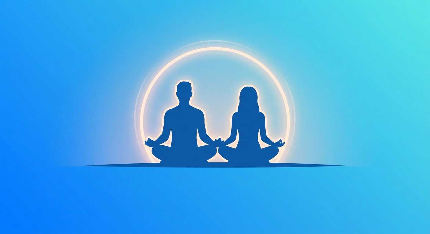 Casal meditando juntos - frases de inspiração para casais que meditam