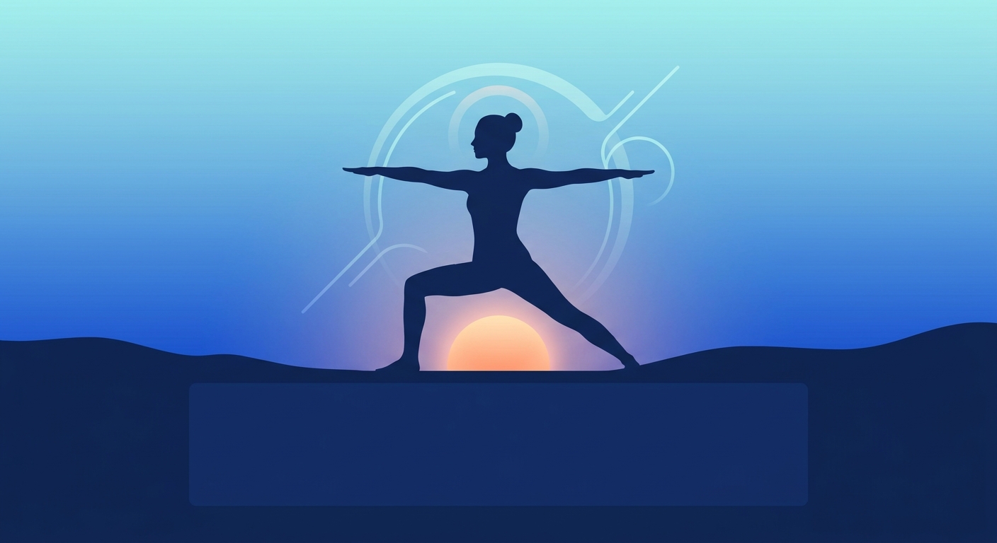 Atleta meditando ao ar livre em pose de yoga, com foco na recuperação mental e no equilíbrio entre corpo e mente.