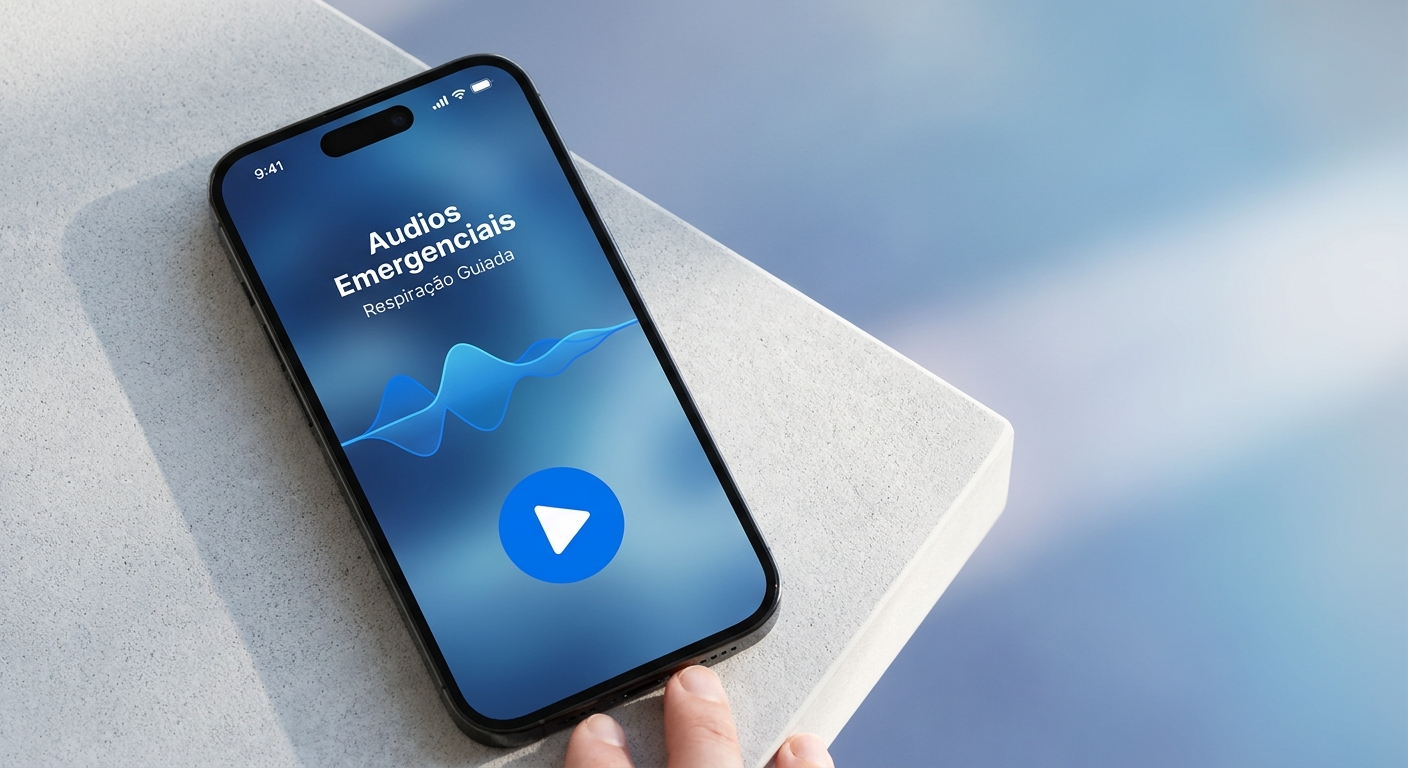 App Vitalizen com áudios emergenciais para crise de ansiedade - práticas de emergência emocional