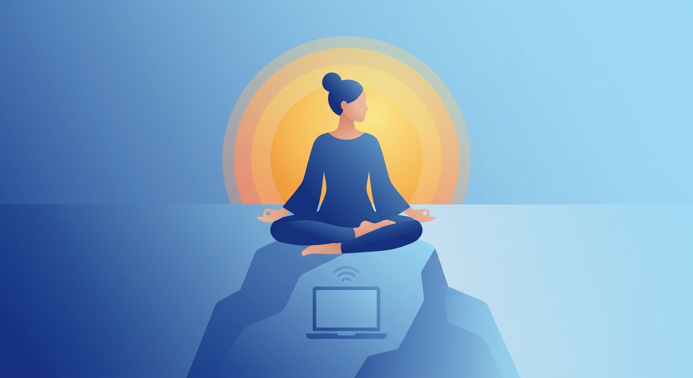 Mulher meditando ao amanhecer - meditação para empreendedoras com clareza mental