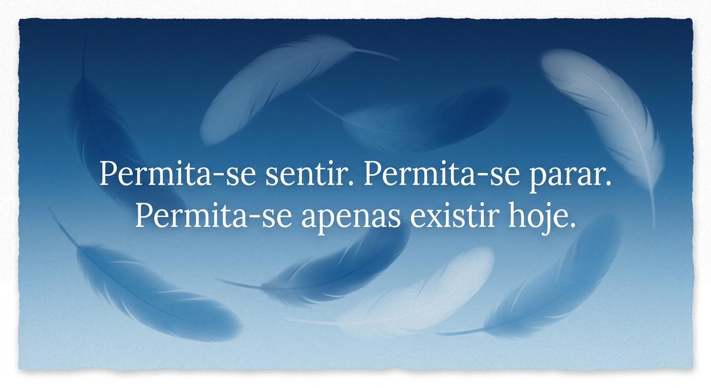 Permita-se sentir. Permita-se parar. Permita-se apenas existir hoje.