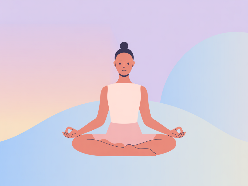 Person meditating peacefully at sunrise, illustrating how to meditate for beginners.
