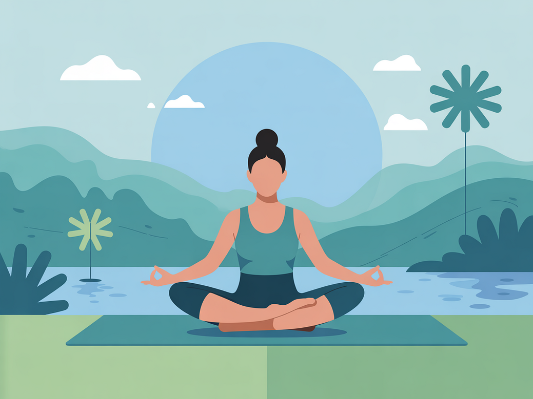 A person practicing yoga and meditation to achieve inner balance, a key theme for wellness in 2026.