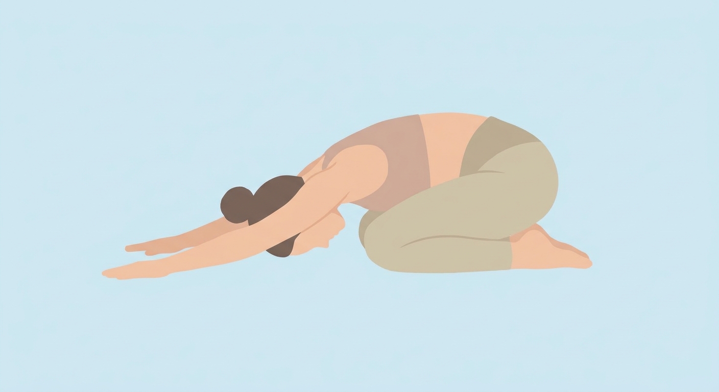 yoga guiada para iniciantes TDAH — Postura da Criança com respiração