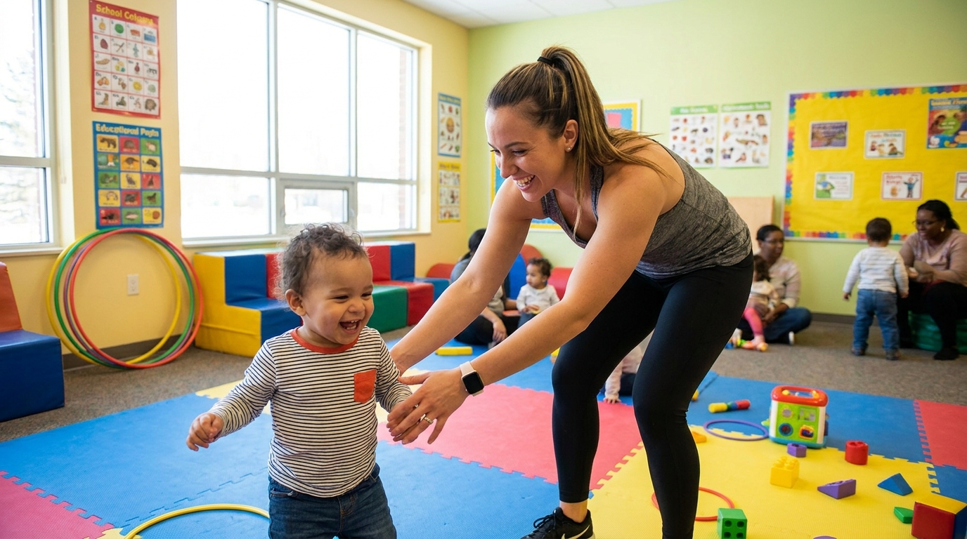 Wikipédia do Personal: glossário completo para educadores físicos - Personal Trainer e criança em atividade lúdica