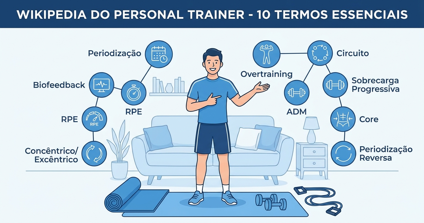 10 termos essenciais do personal trainer para treino em casa - glossário prático