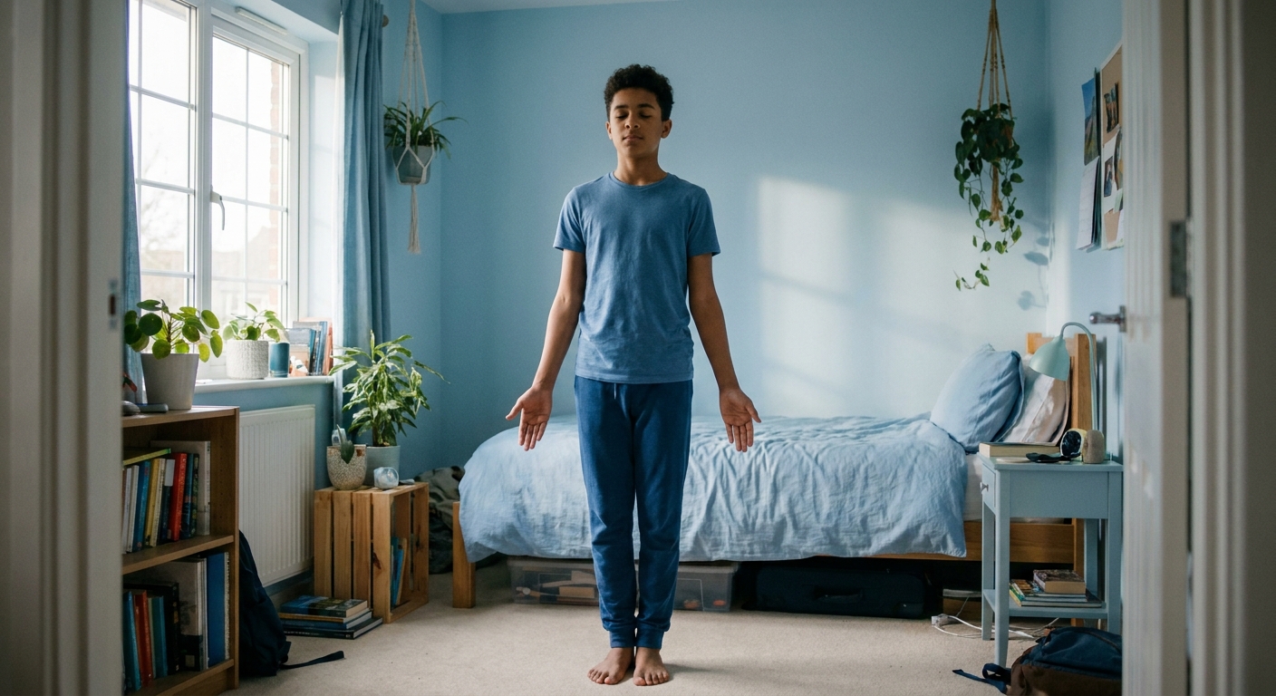 Adolescente praticando yoga para adolescentes autoestima