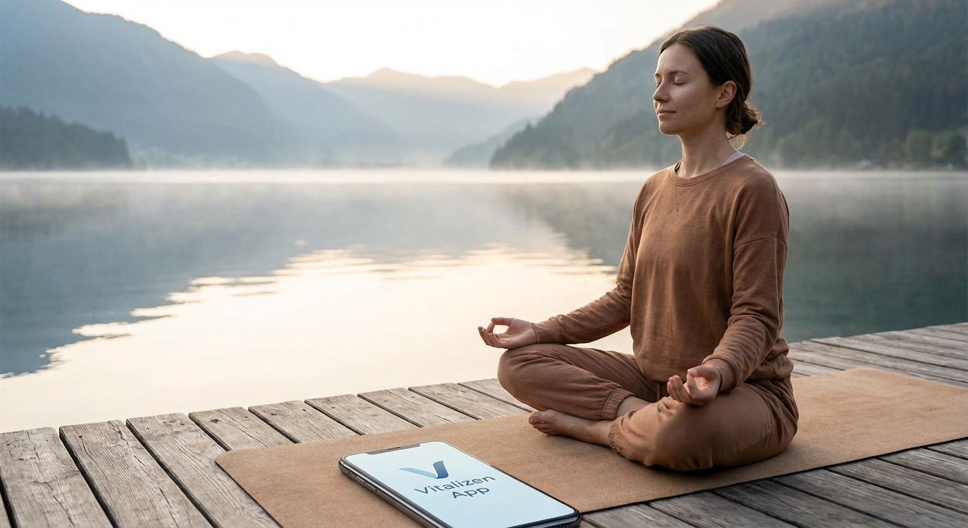 A serene person practicing yoga to combat anxiety