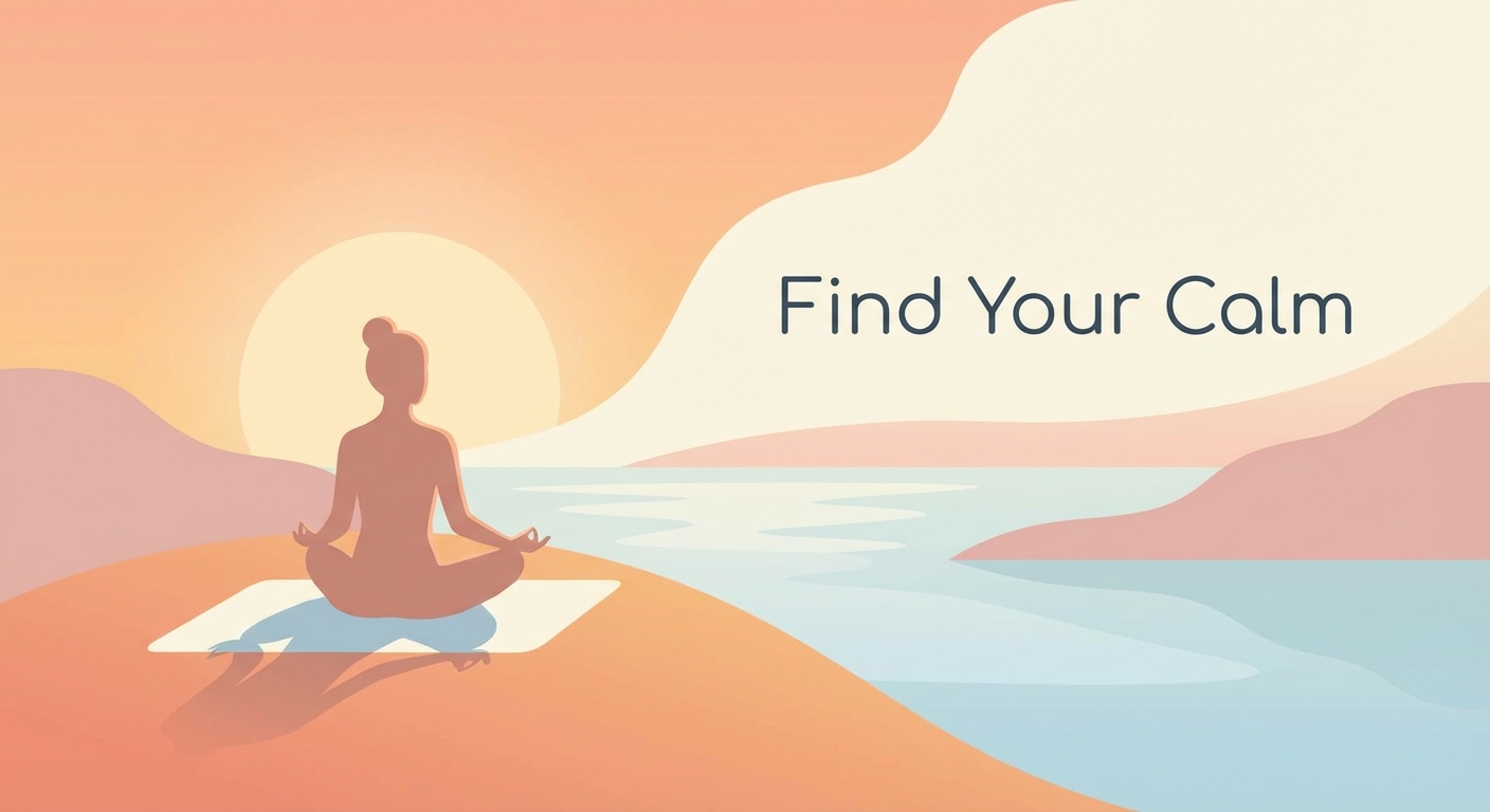 Woman practicing beginner yoga pose on mat at home using Vitalizen App