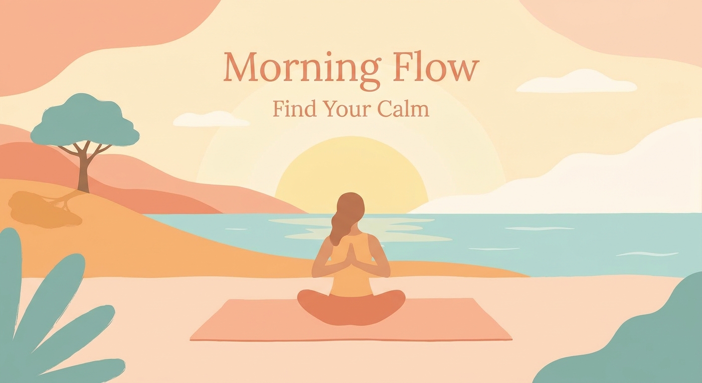 Person practicing yoga and meditation for beginners at sunrise in peaceful outdoor setting