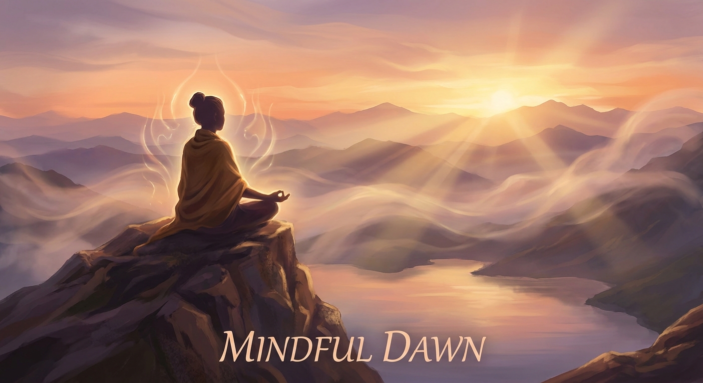 Pessoa meditando na posição de lótus ao nascer do sol – Yoga e Meditação para Clareza Mental com Vitalizen App