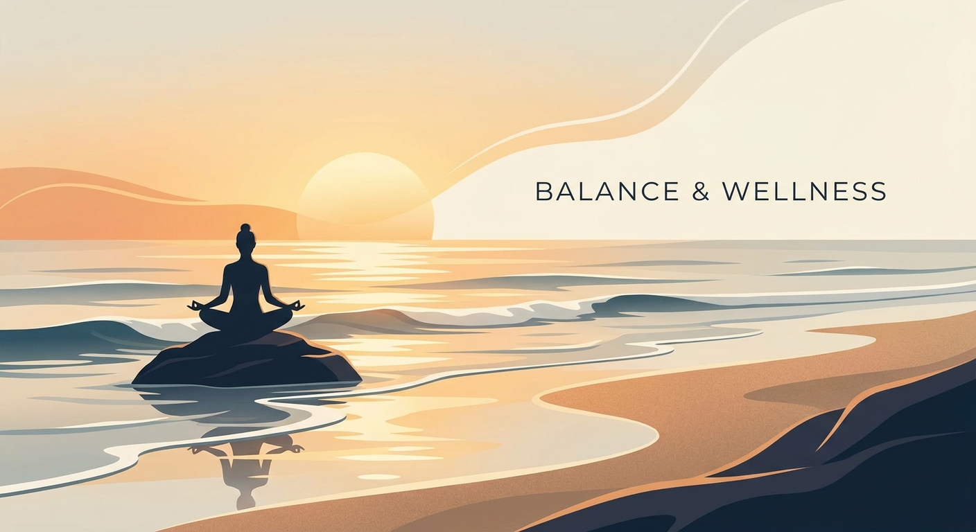 Person practicing yoga and meditation for mental wellness at sunrise