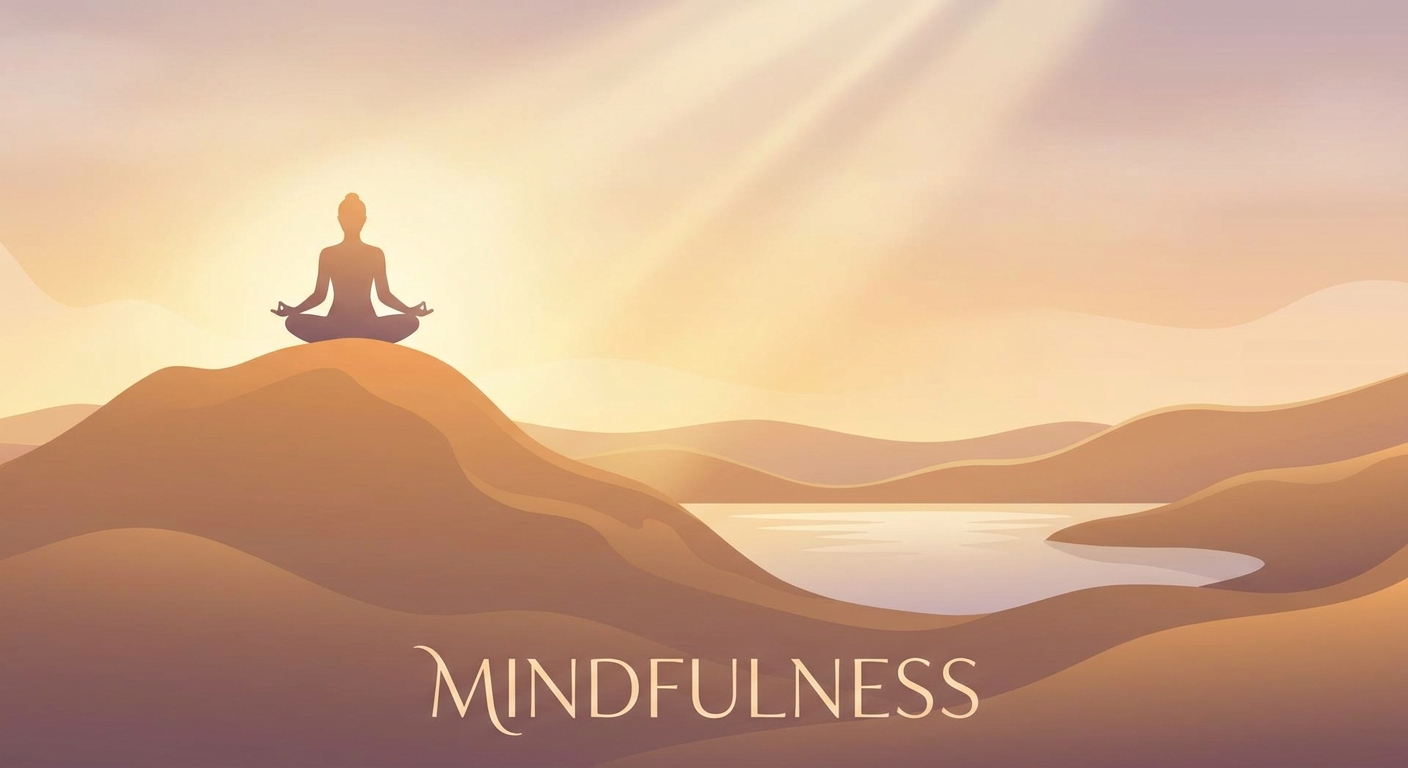 Woman meditating in lotus pose at sunrise mountain top yoga and meditation benefits