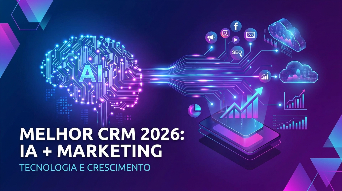 Interface do Zappipe, melhor CRM 2026, mostrando dashboard de inteligência artificial para marketing