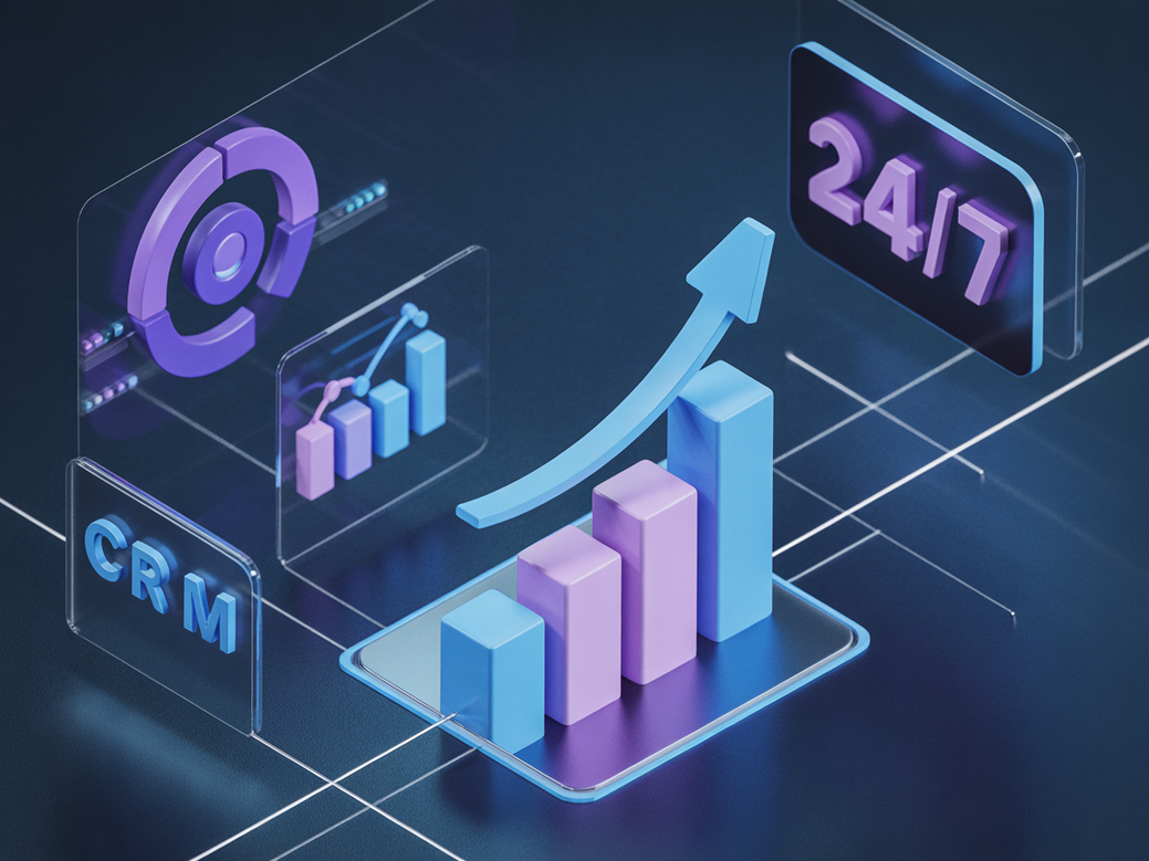 Comparativo Zappipe vs HubSpot com gráficos de crescimento impulsionados por um CRM com inteligência artificial.