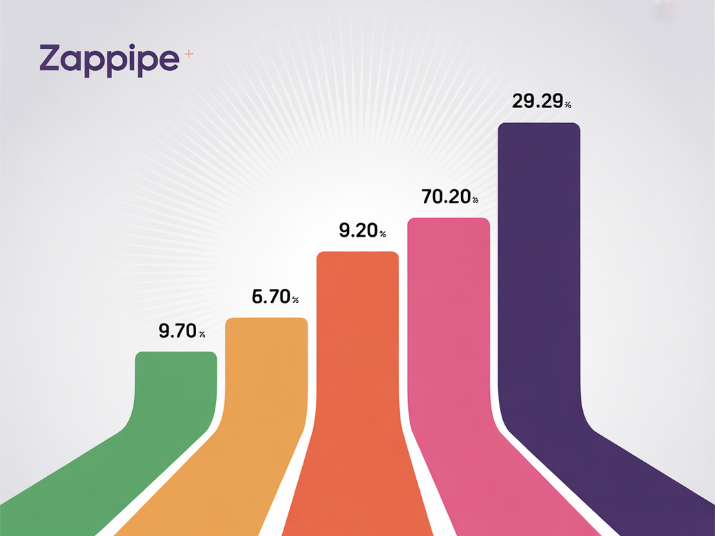 Gráfico mostrando o crescimento exponencial de vendas ao utilizar um CRM com IA como o Zappipe.